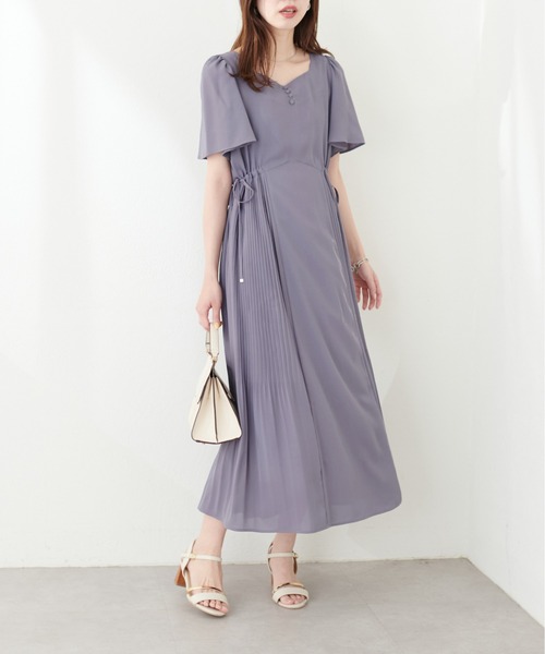 「natural couture」 半袖ワンピース FREE ネイビー レディース_画像3
