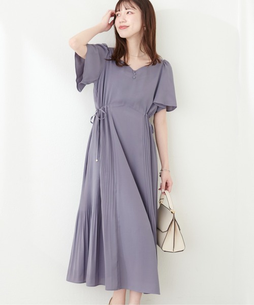 「natural couture」 半袖ワンピース FREE ネイビー レディース_画像4