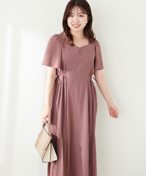 「natural couture」 半袖ワンピース FREE ネイビー レディース_画像6