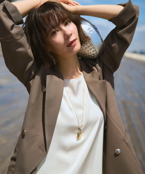 「23区」 ノースリーブトップス 38 ベージュ レディース_画像9