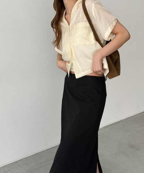 「CANAL JEAN」 半袖シャツ ONE SIZE ネイビー レディース_画像5