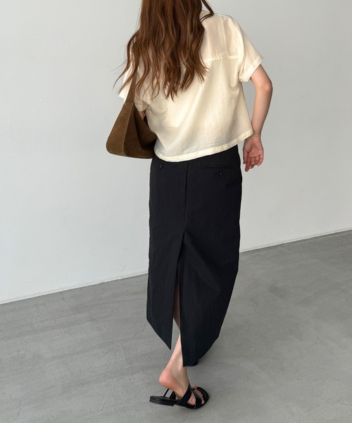 「CANAL JEAN」 半袖シャツ ONE SIZE ネイビー レディース_画像6
