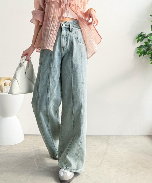 [mily bilet] Denim брюки LARGE one woshu женский 