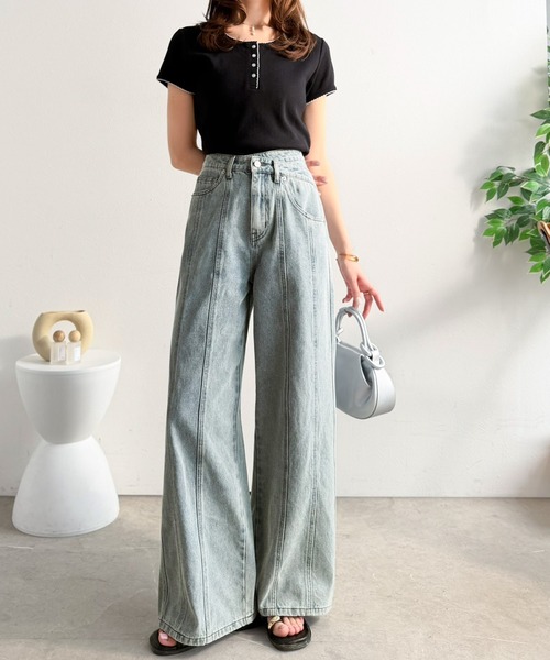 [mily bilet] Denim брюки LARGE one woshu женский 