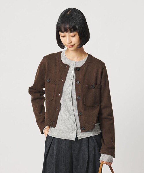 BEAUTY＆YOUTH UNITED ARROWS カーディガン ポケット ショート