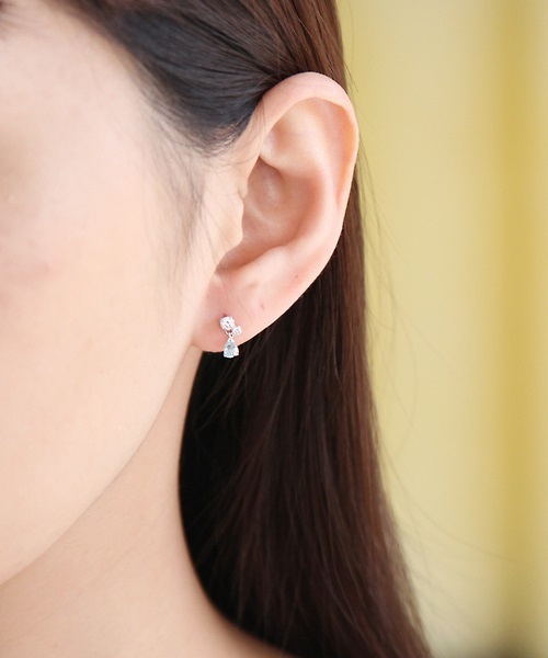 CANAL 4℃（カナルヨンドシー） ピアス K10ホワイトゴールドピアス