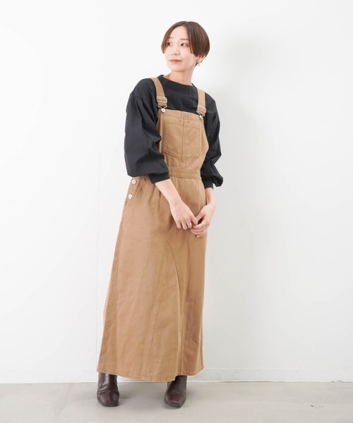 人気お得 ワンピース PayPayモール店 - 通販 - PayPayモール ジャンパースカート LC/LLL カラーデニムジャンスカ ZOZOTOWN 数量限定HOT