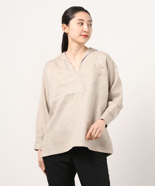 ブラウス シャツ 「YOUNG ＆ OLSEN The DRYGOODS STORE」LINEN TWILL SAILOR SHIRT レディース メ YOUNG&OLSEN The DRYGOODS STORE ブラウス シャツ 「YOUNG