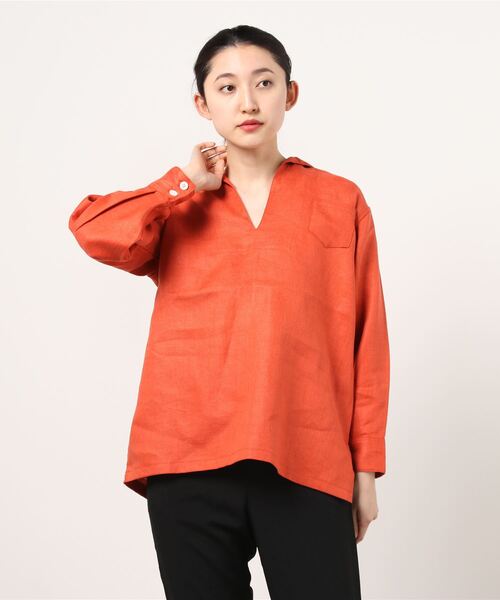 ブラウス シャツ 「YOUNG ＆ OLSEN The DRYGOODS STORE」LINEN TWILL SAILOR SHIRT レディース メ