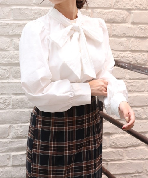 one after another NICE CLAUP シャツ ブラウス ビンテージボウタイ 