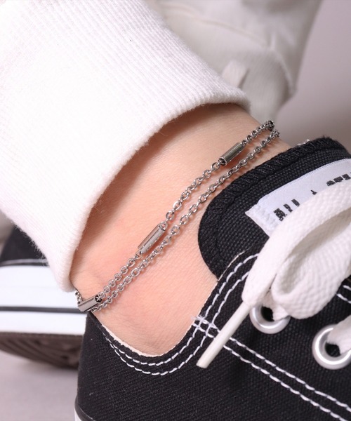 BAYBLO アンクレット (BB)「ユニセックス」2連 重ね付け見え