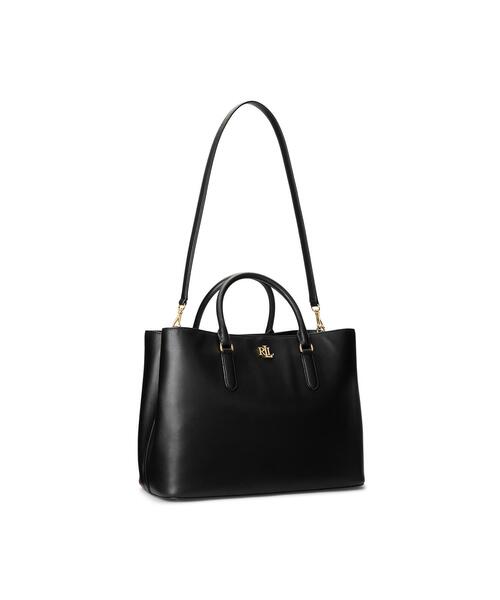 【Ralph Lauren】贅沢なストロー♪ ラージ マーシー サッチェル LAUREN RALPH ハンドバッグ スムーズ レザー ラージ Marcy