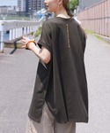 tシャツ 半袖 バックロゴプリントワイドチュニ...の詳細画像5