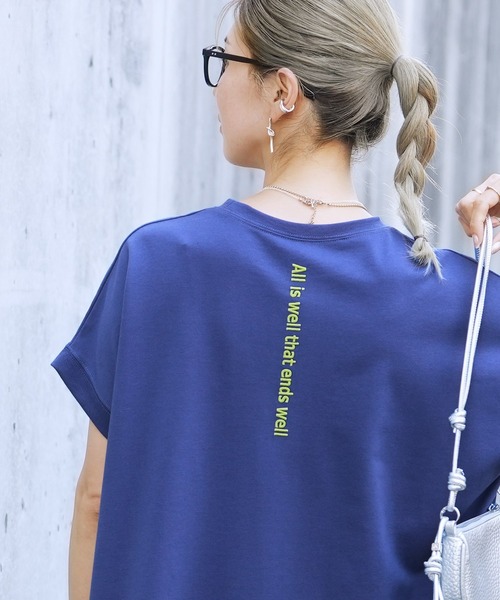 reca（レカ） tシャツ 半袖 バッグロゴ刺繍ワイドチュニックTシャツ