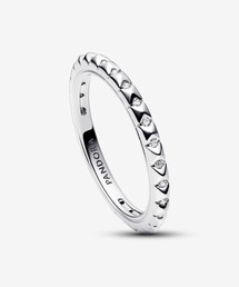 PANDORA シルバー ジルコニア リング ② Amazon | Pandora Jewelry 2つの輝くハートキュービック
