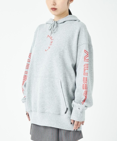 ANLIBERTY ANAP パーカー ダメージロゴフーディー レディース