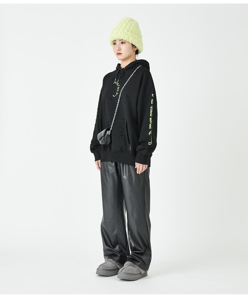 パーカー ANLIBERTY限定ロゴダメージフーディー レディース ANLIBERTY ANAP パーカー ANLIBERTY限定ロゴダメージフーディー