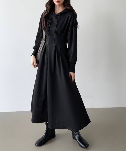 COCOMOMO ワンピース ウエストシェイプパーカーワンピース : ZOZOTOWN