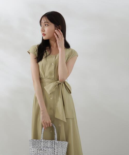 PROPORTION BODY DRESSING ワンピース Vネックシャツワンピース