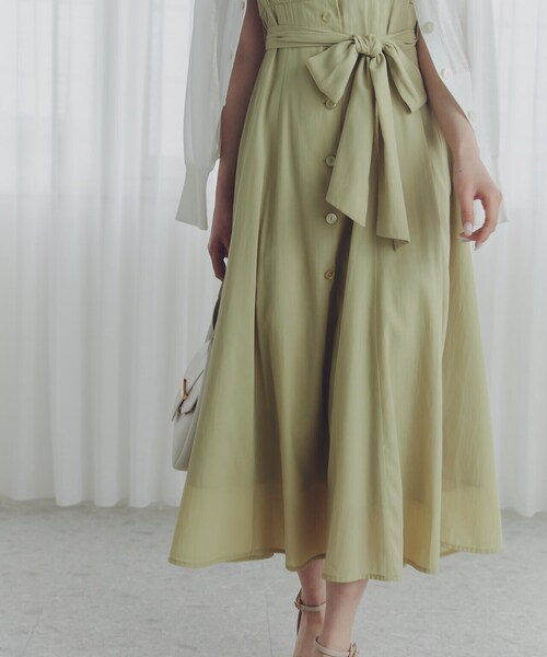 PROPORTION BODY DRESSING ワンピース Vネックシャツワンピース