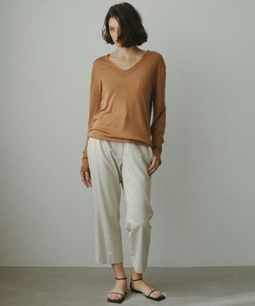 ETRE TOKYO パンツ ストレートクロップドパンツ レディース