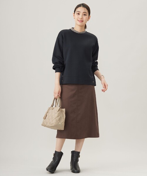 ブラウス シャツ 「洗える」ポリエステルヴィスコースブロック