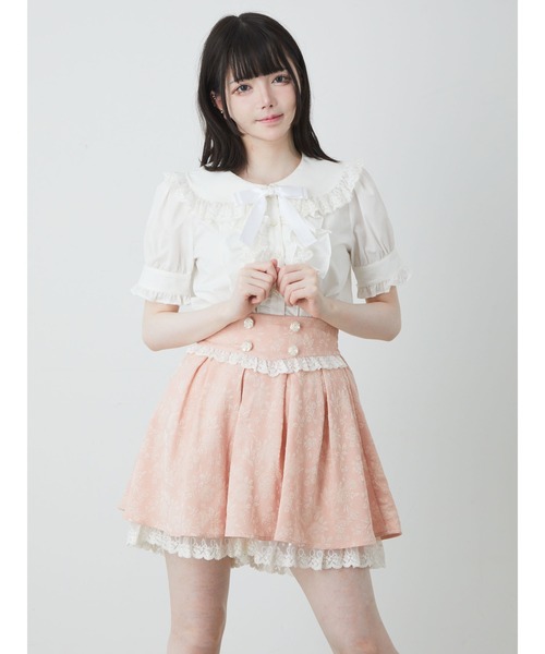 Ank Rouge（アンクルージュ） スカート バラボタンジャガードスカパン