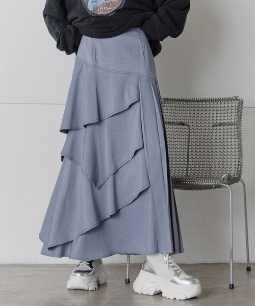 PAGEBOY スカート ティアードMIXスカート : ZOZOTOWN Yahoo!店