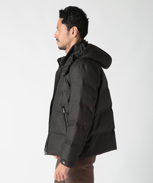 MEN'S BIGI ダウンジャケット ダウン TRドビー3Dピンチェック