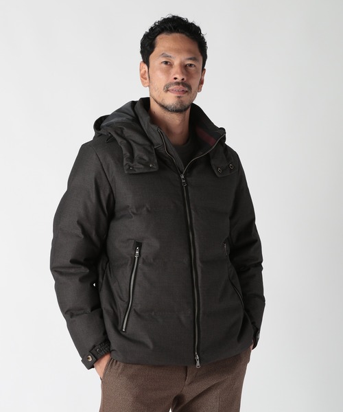 MEN'S BIGI ダウンジャケット ダウン TRドビー3Dピンチェック