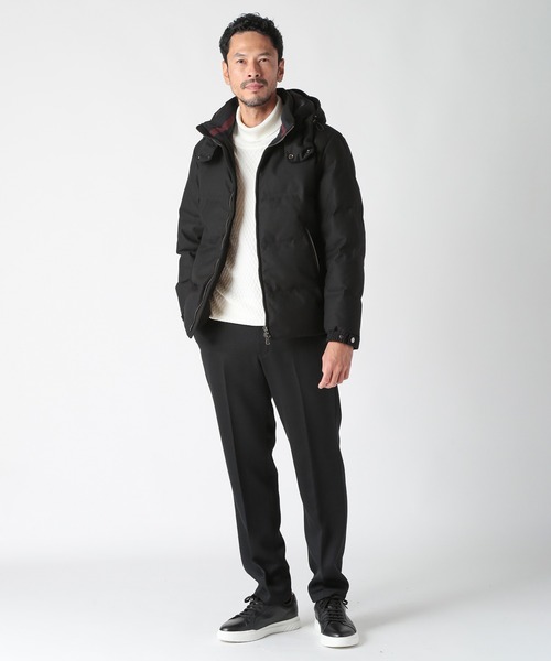 MEN'S BIGI ダウンジャケット ダウン TRドビー3Dピンチェック