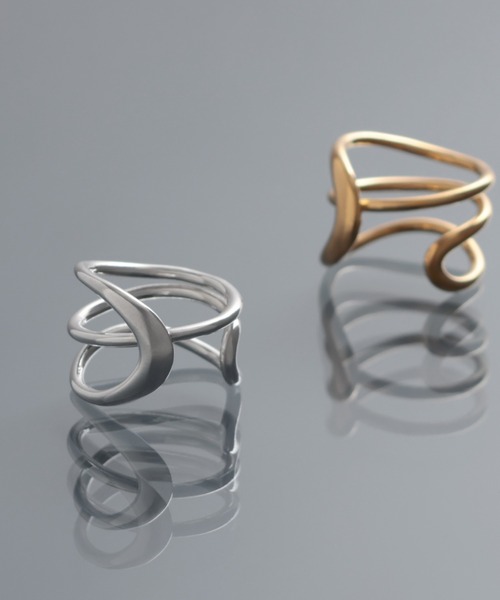 指輪 リング 「YArKA/ヤーカ」entwined curvaceous design ring 「ducube yuga2」 / 絡み合う曲線美デ 指輪
