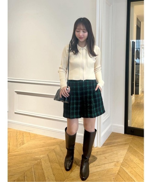 allureville パンツ ジオリカチェックショートパンツ レディース