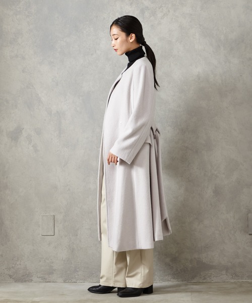 【美品】スキャパ〈日本製〉大きいサイズ42アルパカシャギーノーカラーファーコート アルパカ コートのおすすめ人気商品一覧 通販 - Yahoo!ショッピング