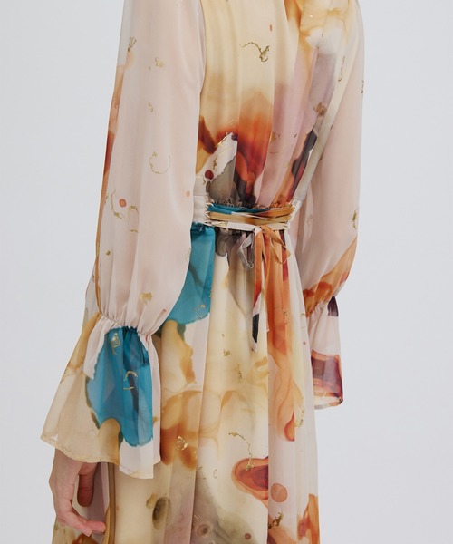 Ameri（アメリ） ドレス UNDRESSED AMELIA INK ART DRESS : ZOZOTOWN