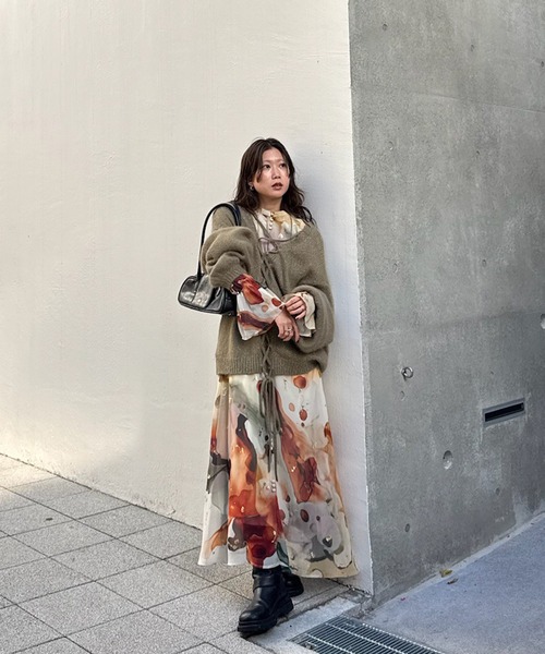 Ameri（アメリ） ドレス UNDRESSED AMELIA INK ART DRESS : ZOZOTOWN
