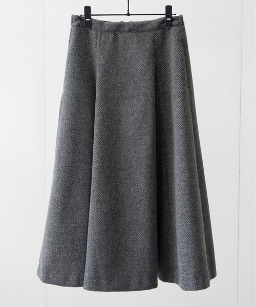 ソージュ ウールライクロングフレアスカート GRAY Sサイズ 11月のおすすめ】今すぐ着られて春まで活躍。きちんと・着やすいウール