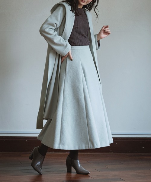 Sirin スカート 圧縮ウールライクフレアスカート「日本製」 : ZOZOTOWN