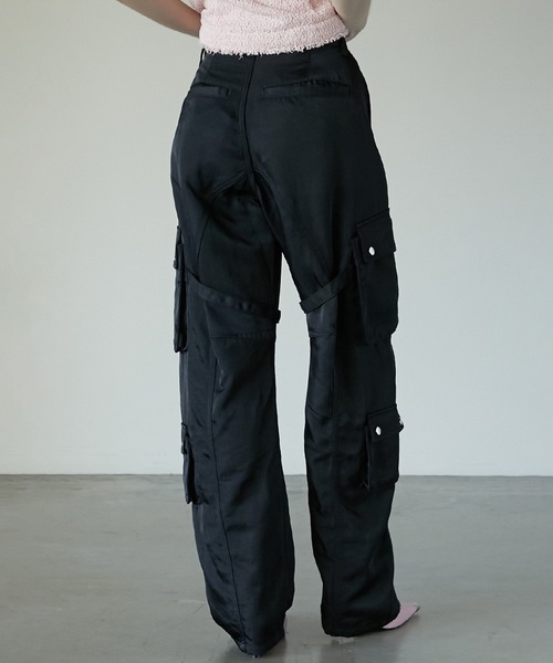 COS ユーティリティバレルレッグカーゴパンツ ブラック UTILITY BARREL-LEG TROUSERS ユーティリティバレルレッグパンツ