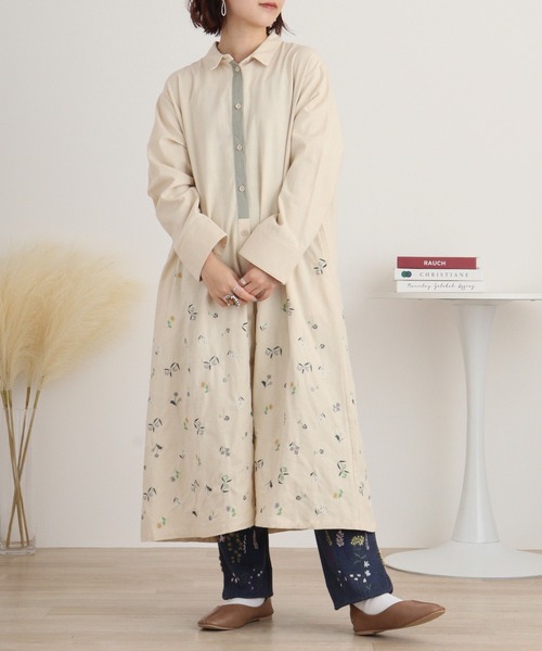 Emago（イマゴ） レギンス スパッツ 花刺繍レギンス レディース