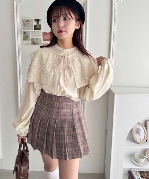 Loueme スカート チェックプリーツミニスカパン : ZOZOTOWN Yahoo!店