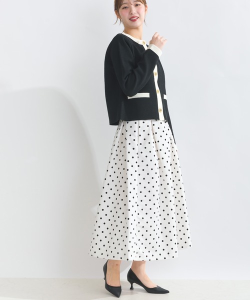 PICCIN スカート PICCIN PERLA スカート フロッキードットタックスカート