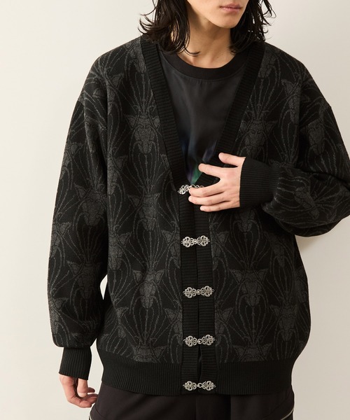 JUNRED（ジュンレッド） カーディガン メタルホックジャガード