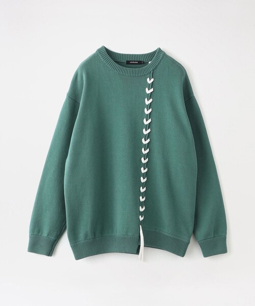 新品【LOVELESS】ポンポンケーブルプルオーバー  アンゴラニットセーター LACーVERT ニット セーター ぽんぽんケーブルニット レディース