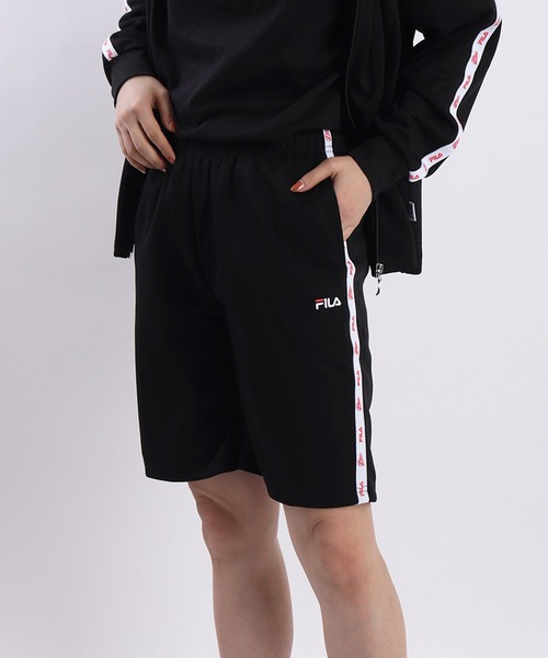 FILA(フィラ)★LADY'S_ピンタックハーフパンツ_2色 FILA パンツ テープ付き ジャージ ハーフパンツ レディース