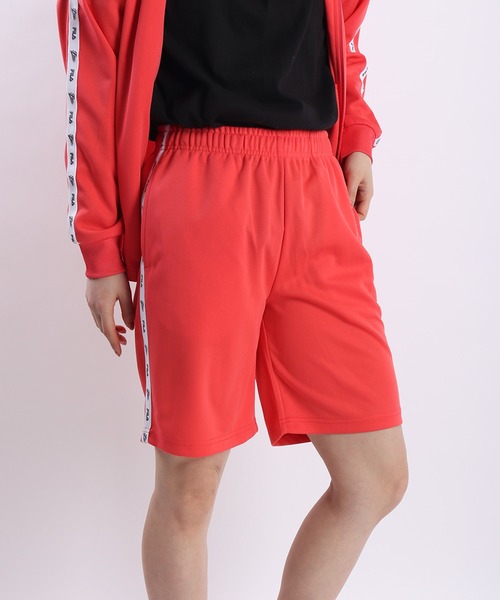 FILA（フィラ） パンツ テープ付き ジャージ ハーフパンツ レディース