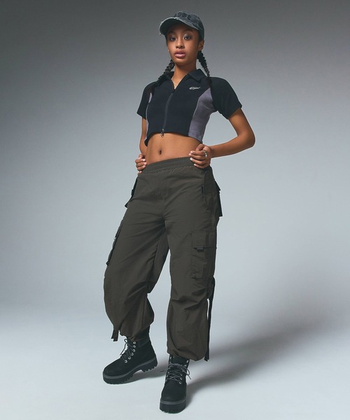 X-girl カーゴパンツ X-girl カーゴパンツ TECH WIDE CARGO PANTS レディース メンズ