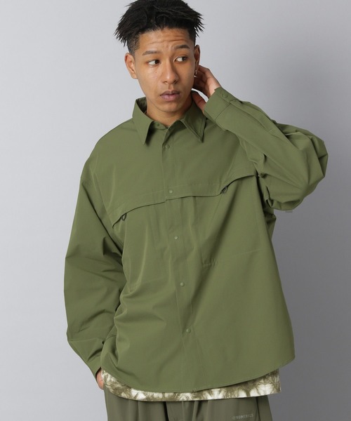 NUMERALS（ヌメラルズ） シャツ 「NUMERALS」ライトシェルロングシャツ