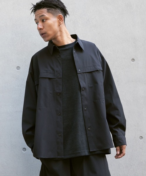 NUMERALS（ヌメラルズ） シャツ 「NUMERALS」ライトシェルロングシャツ