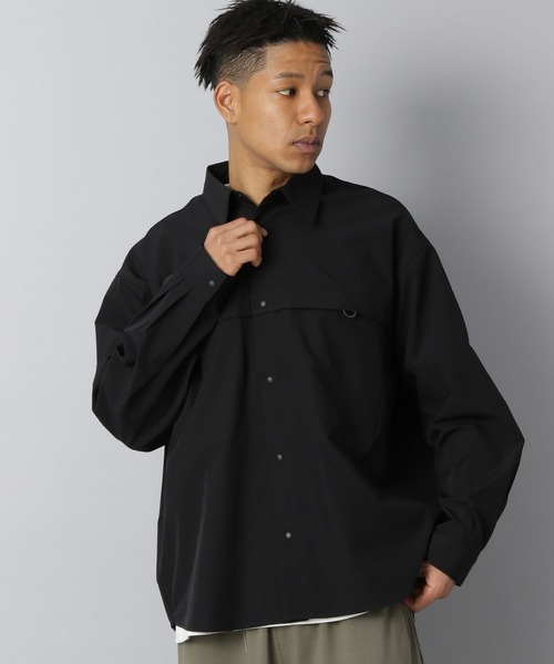 NUMERALS（ヌメラルズ） シャツ 「NUMERALS」ライトシェルロングシャツ